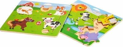 VIGA Rammepuslespill Dyr 9 Brikker, 2-pack 3 VIGA Rammepuslespill Dyr 9 Brikker, 2-pack