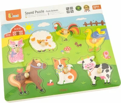 VIGA Puslespill Med Lyd Dyr 3 VIGA Puslespill Med Lyd Dyr - Bilde 2