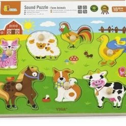 VIGA Puslespill Med Lyd Dyr 8 VIGA Puslespill Med Lyd Dyr -jollyroom Salg 51273 2178 4c