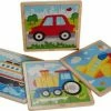 VIGA Rammepuslespill Kjøretøy 9 Brikker, 4-Pack