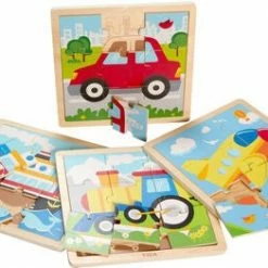 VIGA Rammepuslespill Kjøretøy 9 Brikker, 4-Pack -jollyroom Salg 51444 51445 51446 51446 2178 4a