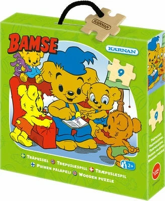 Bamse - Verdens Sterkeste Bjørn Kärnan Bokspuslespill I Tre Bamse Leser 9 Biter 3 Bamse - Verdens Sterkeste Bjørn Kärnan Bokspuslespill I Tre Bamse Leser 9 Biter