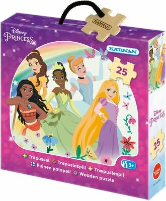 Disney Princess Bokspuslespill I Tre 25 Brikker 3 Disney Princess Bokspuslespill I Tre 25 Brikker