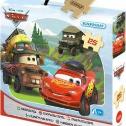 Kärnan Disney Cars Bokspuslespill I Tre 25 Biter