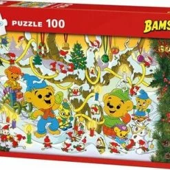 Bamse - Verdens Sterkeste Bjørn Kärnan Puslespill Julemotiv Bamse 100 Brikker