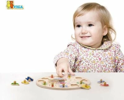 VIGA Puslespill Klokke 4 VIGA Puslespill Klokke - Bilde 2