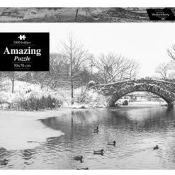 1play Amazing Svarthvitt Vintersjø Puslespill, 1000 Biter