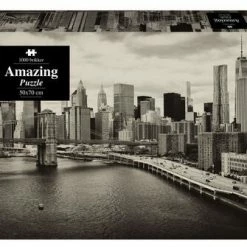 1play Amazing Svarthvitt Skyskraper Puslespill, 1000 Biter