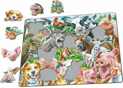 Larsen Selfie Glade Dyr På Gården Rammepuslespill 33 Brikker 3 Larsen Selfie Glade Dyr På Gården Rammepuslespill 33 Brikker