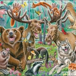 Larsen Selfie Glade Dyr I Skogen Rammepuslespill 42 Brikker 7 Larsen Selfie Glade Dyr I Skogen Rammepuslespill 42 Brikker -jollyroom Salg CZ2 ZZ 3866 2