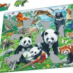 Larsen Kinesisk Dyreliv Rammepuslespill 56 Brikker