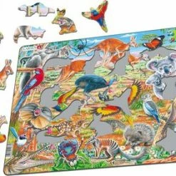 Larsen Australsk Dyreliv Rammepuslespill 60 Brikker