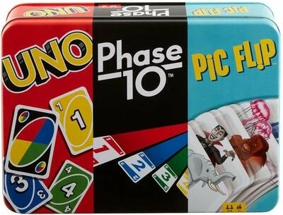 Mattel Spill 3-i-1 UNO, Phase Og Pic Flip 3 Mattel Spill 3-i-1 UNO, Phase Og Pic Flip