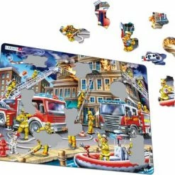 Larsen Brannmenn Rammepuslespill 45 Brikker