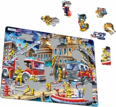 Larsen Brannmenn Rammepuslespill 45 Brikker 3 Larsen Brannmenn Rammepuslespill 45 Brikker