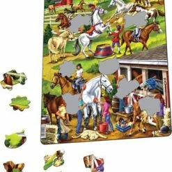 Larsen Hester PÄ GÄrden Rammepuslespill 50 Brikker