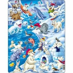 Larsen Lekne Dyr I Arktis Rammepuslespill 36 Brikker