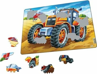 Larsen Stor Traktor Rammepuslespill 37 Brikker 3 Larsen Stor Traktor Rammepuslespill 37 Brikker